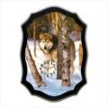 TIMBER WOLF WALL CLOCK