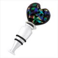 ART GLASS HEART WINE STOPPER