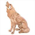 GOLDEN TIMBERWOLF STATUE