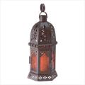 AMBER GLASS MOROCCAN LANTERN