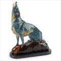 MARBLEIZED WOLF FIGURINE