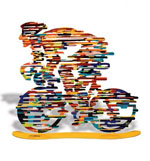 David Gerstein Signed Sculpture - Armstrong Bike